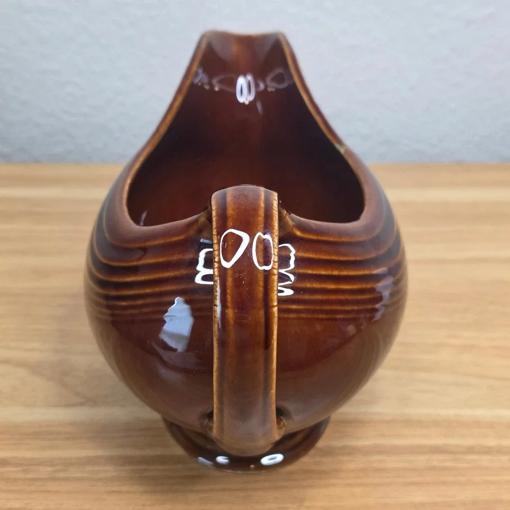 Vintage 1960s Fiesta Ironstone Sheffield Amberstone Glaze Large Sauceboat